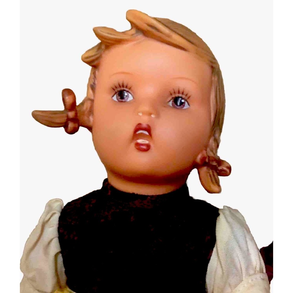 Vintage Goebel Hummel Gretel Vinyl Girl Doll 11" Germany Molded Vinyl Org‎ Tag